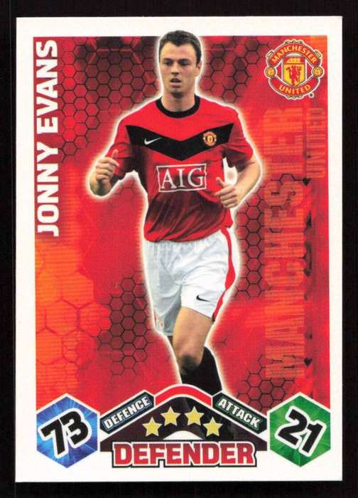 Topps Match Attax PL 2009/2010 Manchester United - Jonny Evans