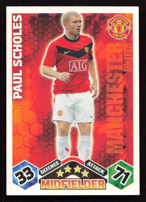 Topps Match Attax PL 2009/2010 Manchester United - Paul Scholes