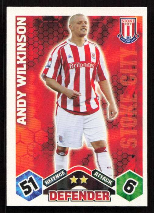Topps Match Attax PL 2009/2010 Stoke City - Andy Wilkinson