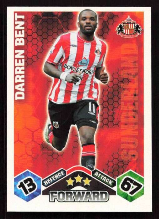 Topps Match Attax PL 2009/2010 Sunderland - Darren Bent