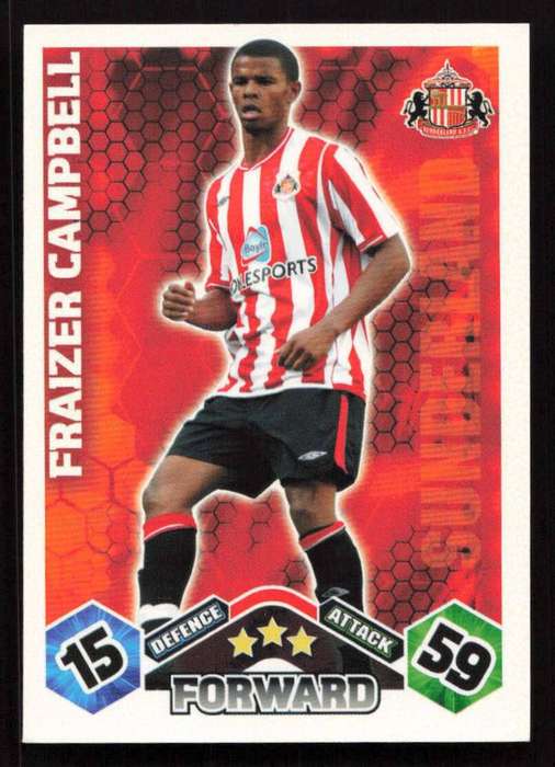 Topps Match Attax PL 2009/2010 Sunderland - Fraizer Campbell