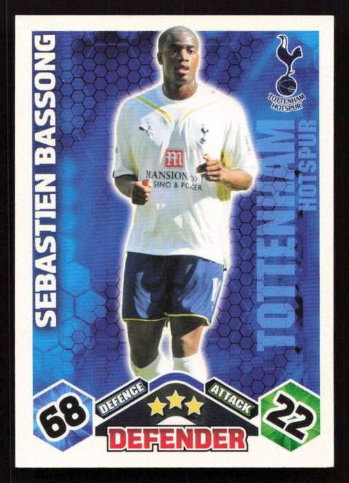 Topps Match Attax PL 2009/2010 Tottenham Hotspur - Sebastien Bassong