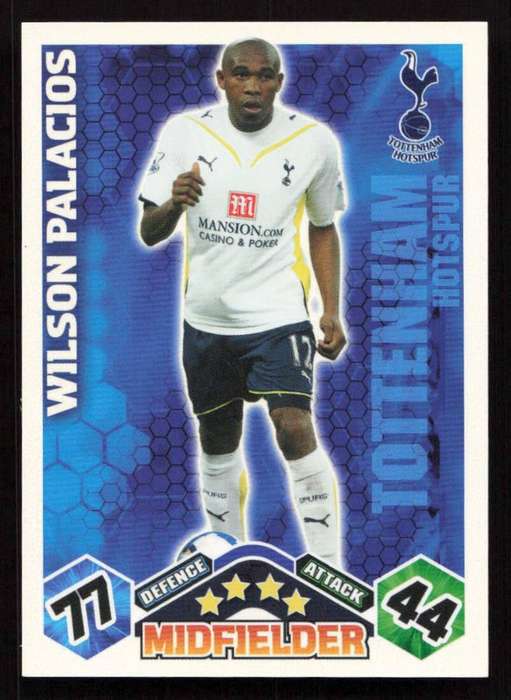 Topps Match Attax PL 2009/2010 Tottenham Hotspur - Wilson Palacios