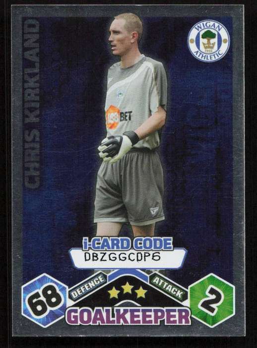 Topps Match Attax PL 2009/2010 Wigan Athletic - Chris Kirkland