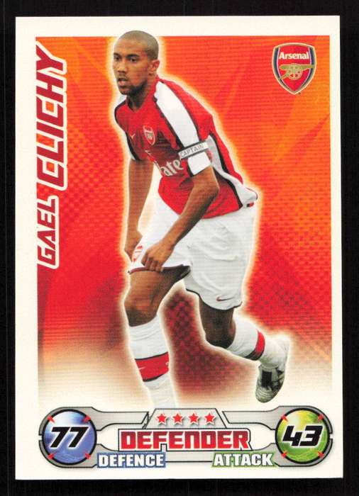 Topps Match Attax PL 2008/2009 Arsenal - Gael Clichy