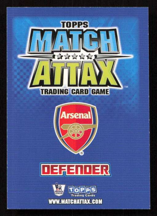 Topps Match Attax PL 2008/2009 Arsenal - Gael Clichy