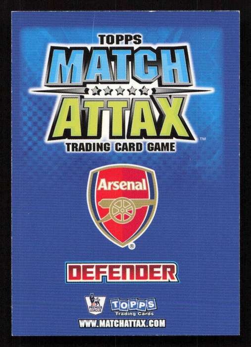 Topps Match Attax PL 2008/2009 Arsenal - Kolo Toure