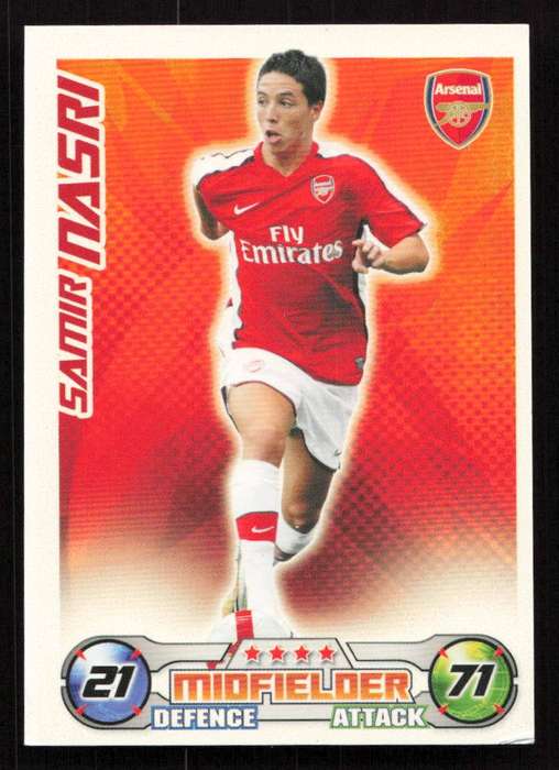 Topps Match Attax PL 2008/2009 Arsenal - Samir Nasri