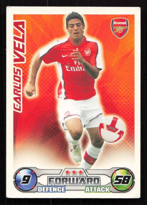 Topps Match Attax PL 2008/2009 Arsenal - Carlos Vela