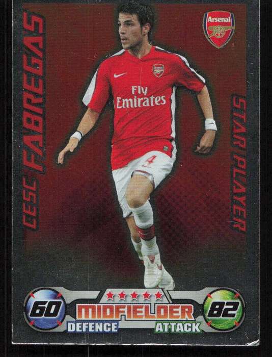 Topps Match Attax PL 2008/2009 Arsenal - Cesc Fabregas Star Player