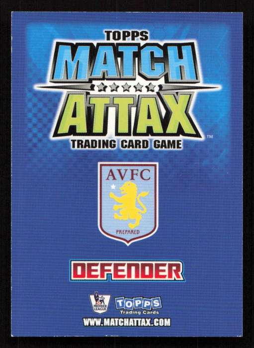 Topps Match Attax PL 2008/2009 Aston Villa - Zat Knight