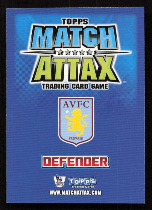 Topps Match Attax PL 2008/2009 Aston Villa - Curtis Davies