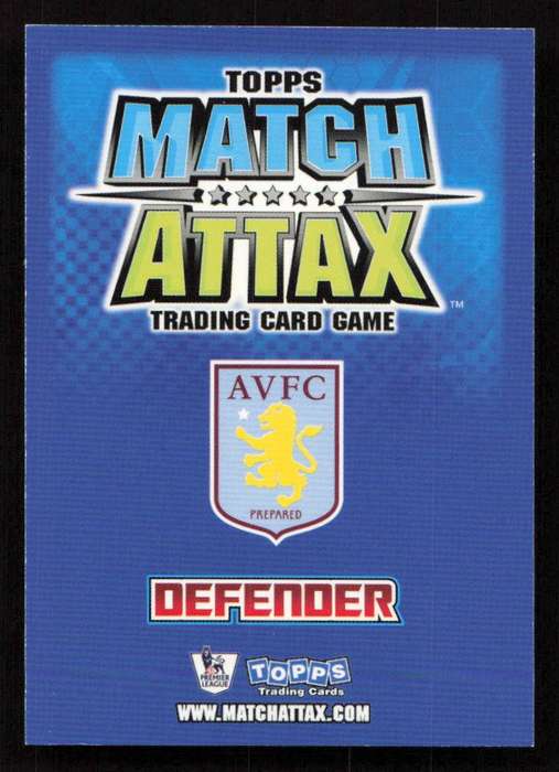 Topps Match Attax PL 2008/2009 Aston Villa - Carlos Cuellar