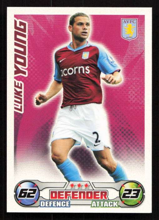 Topps Match Attax PL 2008/2009 Aston Villa - Luke Young