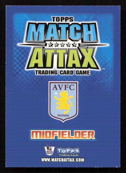 Topps Match Attax PL 2008/2009 Aston Villa - Ashley Young Man of the Match
