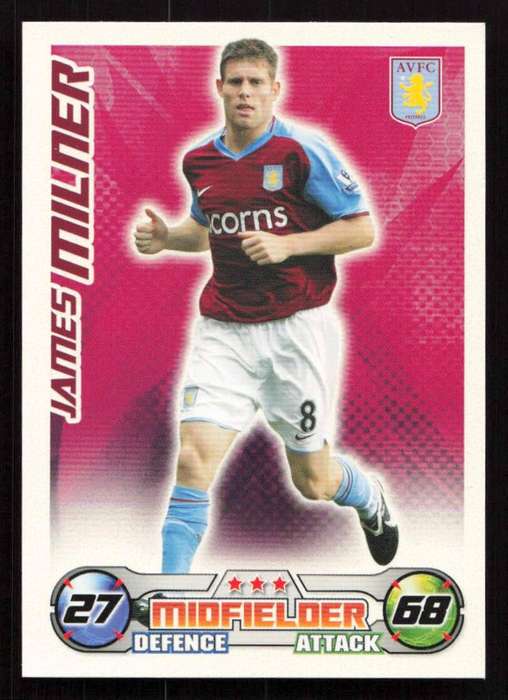 Topps Match Attax PL 2008/2009 Aston Villa - James Milner