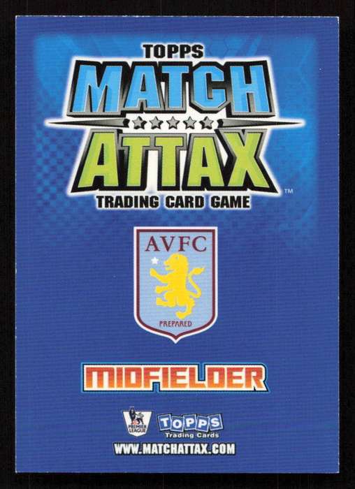 Topps Match Attax PL 2008/2009 Aston Villa - James Milner