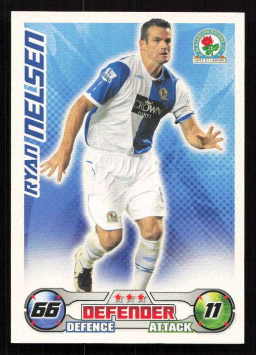 Topps Match Attax PL 2008/2009 Blackburn Rovers - Ryan Nelsen