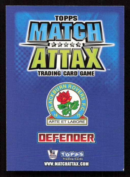 Topps Match Attax PL 2008/2009 Blackburn Rovers - Stephen Warnock