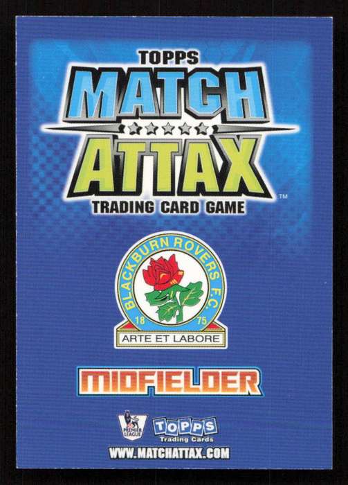 Topps Match Attax PL 2008/2009 Blackburn Rovers - Morten Gamst Pedersen