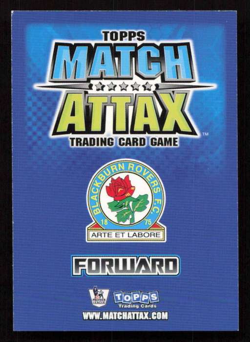Topps Match Attax PL 2008/2009 Blackburn Rovers - Benni McCarthy