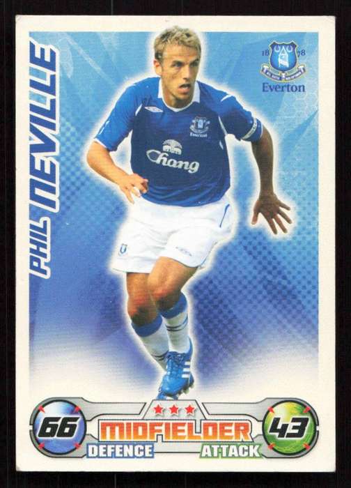 Topps Match Attax PL 2008/2009 Everton - Phil Neville