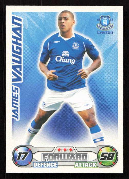 Topps Match Attax PL 2008/2009 Everton - James Vaughan