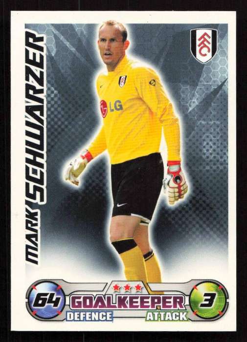 Topps Match Attax PL 2008/2009 Fulham - Mark Schwarzer