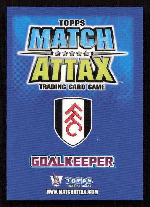 Topps Match Attax PL 2008/2009 Fulham - Mark Schwarzer