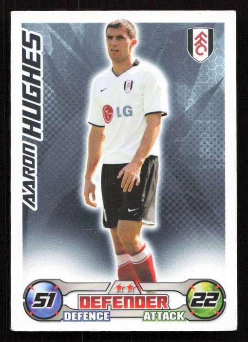 Topps Match Attax PL 2008/2009 Fulham - Aaron Hughes