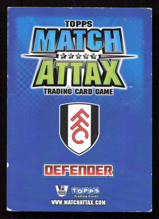 Topps Match Attax PL 2008/2009 Fulham - Aaron Hughes