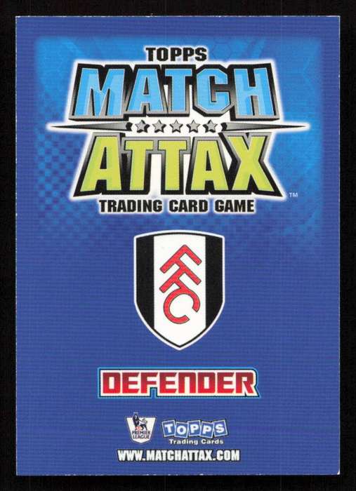 Topps Match Attax PL 2008/2009 Fulham - Paul Konchesky