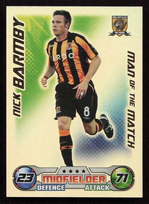 Topps Match Attax PL 2008/2009 Hull City - Nick Barmby Man of the Match