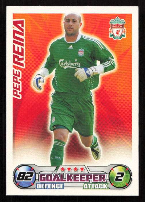 Topps Match Attax PL 2008/2009 Liverpool FC - Pepe Reina