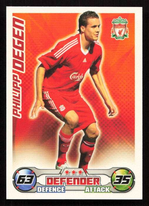 Topps Match Attax PL 2008/2009 Liverpool FC - Philipp Degen