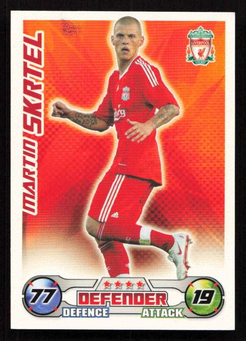 Topps Match Attax PL 2008/2009 Liverpool FC - Martin Skrtel