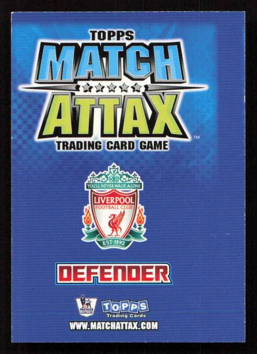 Topps Match Attax PL 2008/2009 Liverpool FC - Martin Skrtel