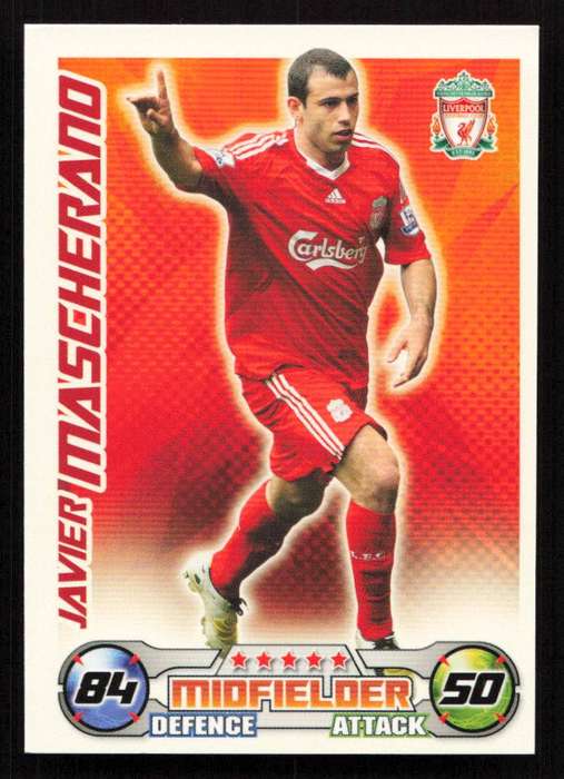 Topps Match Attax PL 2008/2009 Liverpool FC - Javier Mascherano