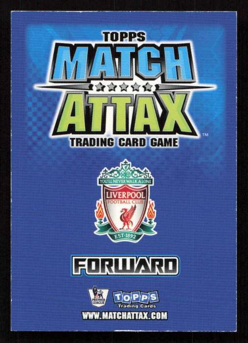 Topps Match Attax PL 2008/2009 Liverpool FC - Fernando Torres Limited Edition