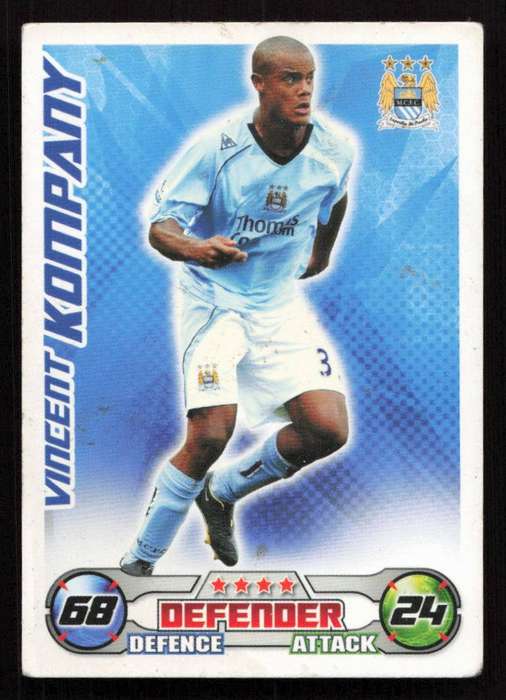 Topps Match Attax PL 2008/2009 Manchester City - Vincent Kompany