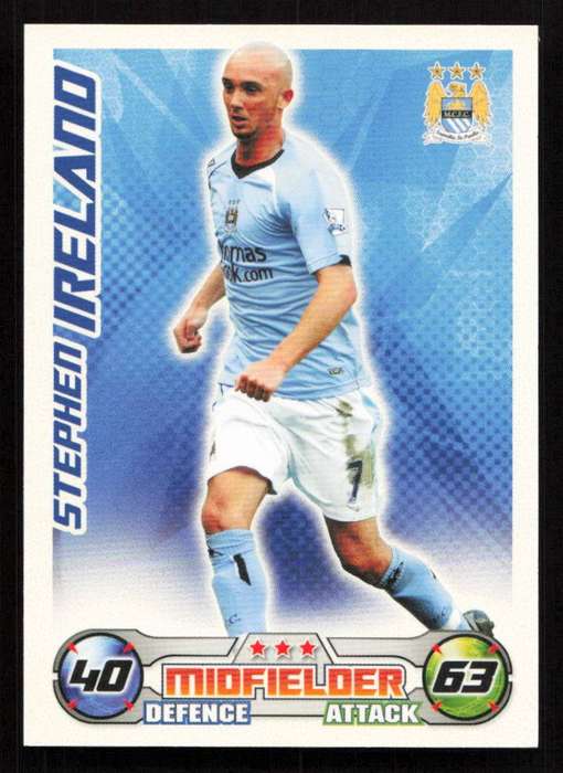 Topps Match Attax PL 2008/2009 Manchester City - Stephen Ireland