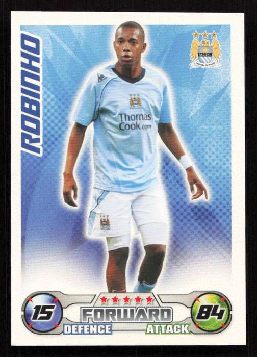 Topps Match Attax PL 2008/2009 Manchester City - Robinho