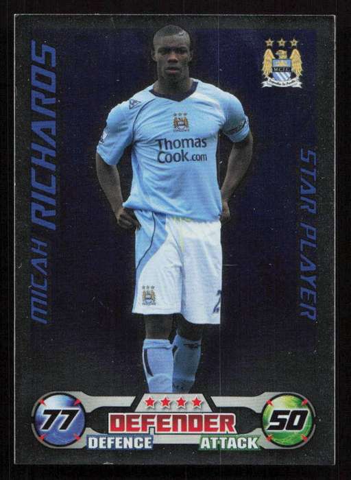 Topps Match Attax PL 2008/2009 Manchester City - Micah Richards Star Player