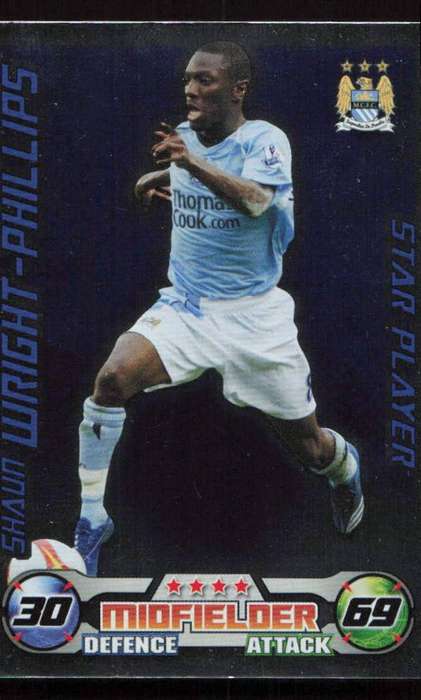 Topps Match Attax PL 2008/2009 Manchester City - Shaun Wright-Phillips Star Player