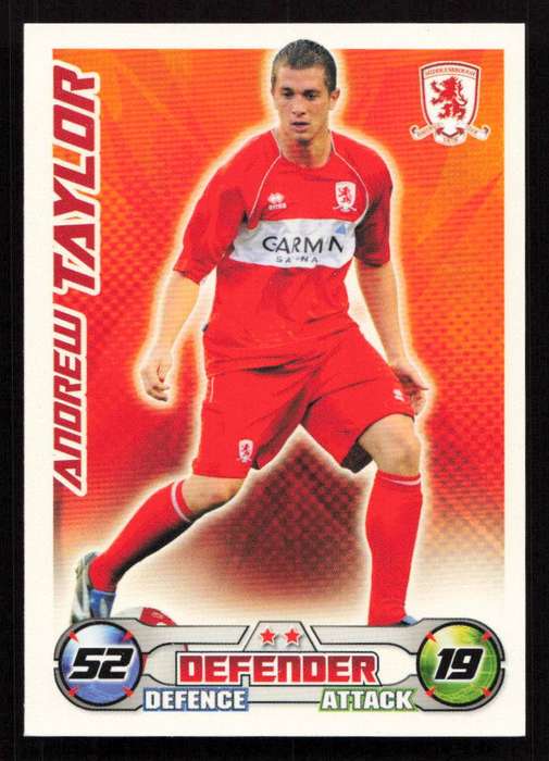 Topps Match Attax PL 2008/2009 Middlesbrough - Andrew Taylor