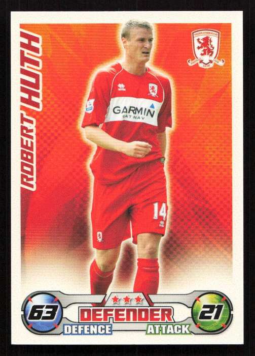Topps Match Attax PL 2008/2009 Middlesbrough - Robert Huth
