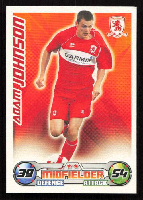 Topps Match Attax PL 2008/2009 Middlesbrough - Adam Johnson