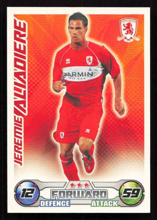Topps Match Attax PL 2008/2009 Middlesbrough - Jeremie Aliadiere