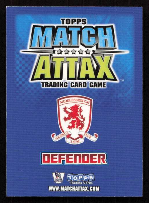 Topps Match Attax PL 2008/2009 Middlesbrough - David Wheater Star Player