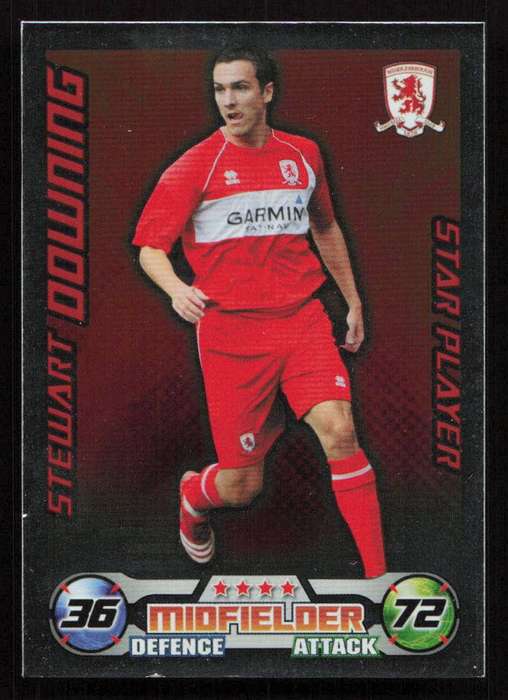 Topps Match Attax PL 2008/2009 Middlesbrough - Steward Downing Star Player